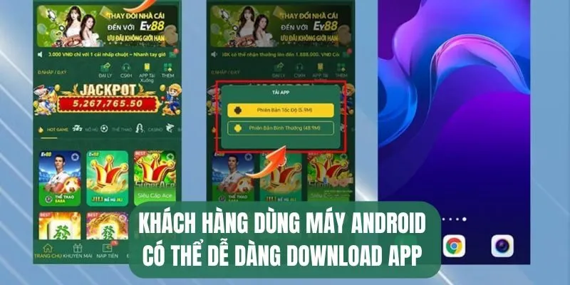 Khách hàng dùng máy Android có thể dễ dàng download app