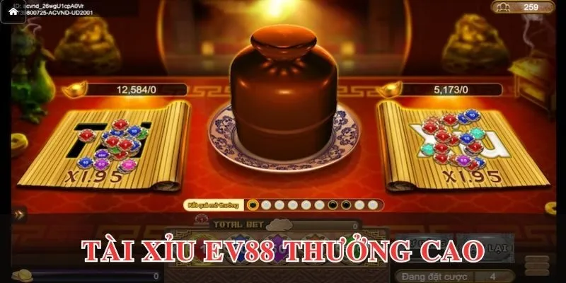 Tài xỉu EV88 trả thưởng cực cao